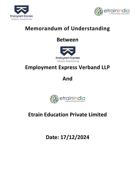 Employment Express Verband LLP — Etrain Education Private Limited 1