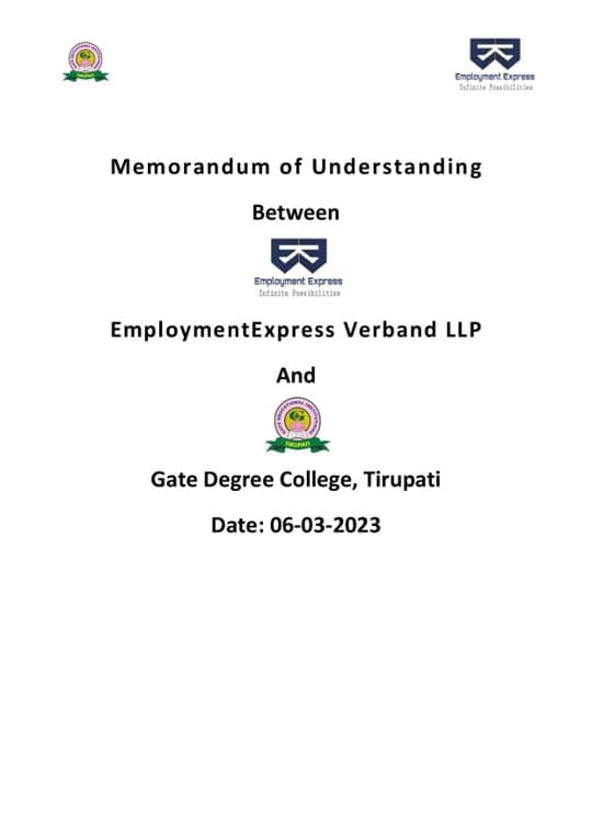 Employment Express Verband LLP — Gate Degree College, Tirupati