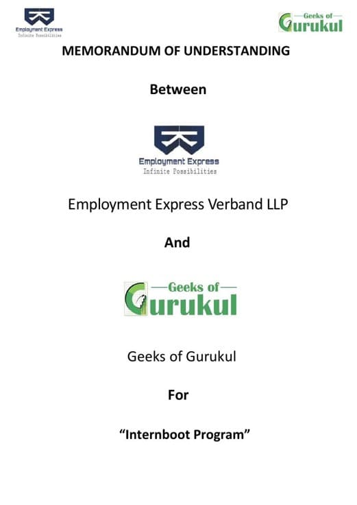 MOU — Employment Express Verband LLP & Geeks of Gurukul